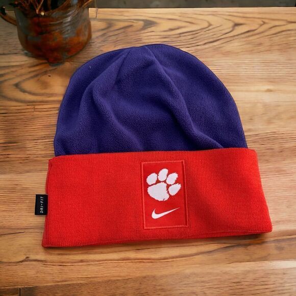 NWT Nike NCAA Clemson Tigers Fleece Beanie - Picture 1 of 5